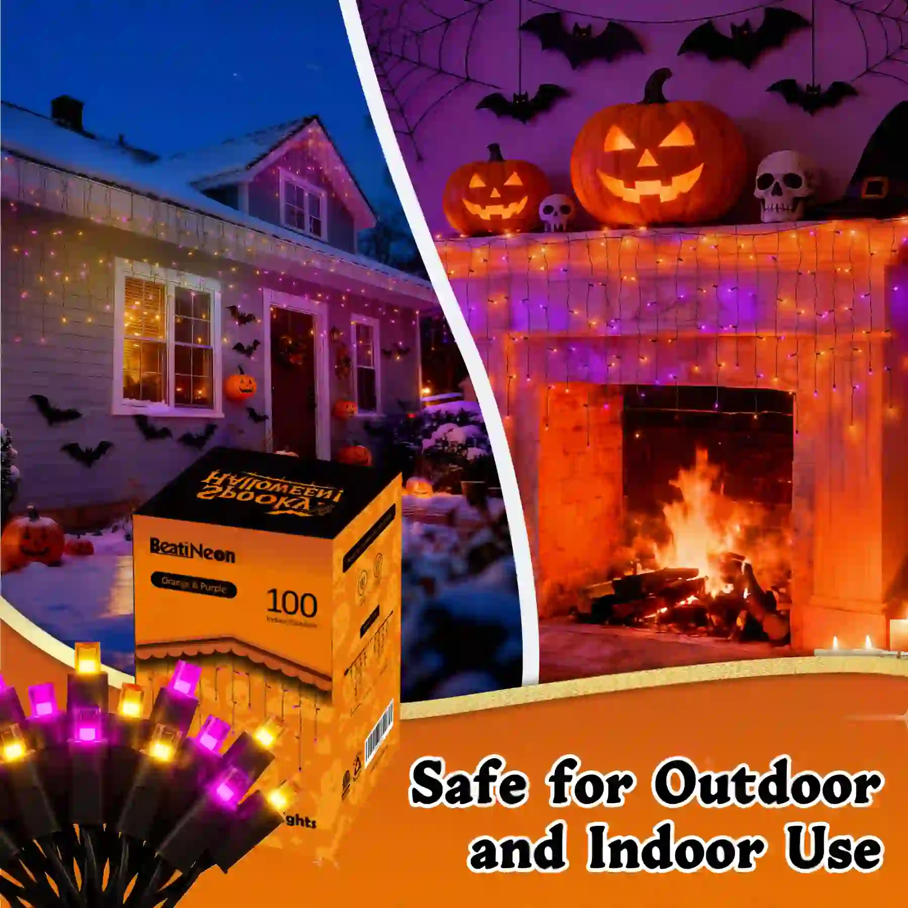 100Ct 5MM Commercial LED Mini Icicle Lights 7FT Waterproof