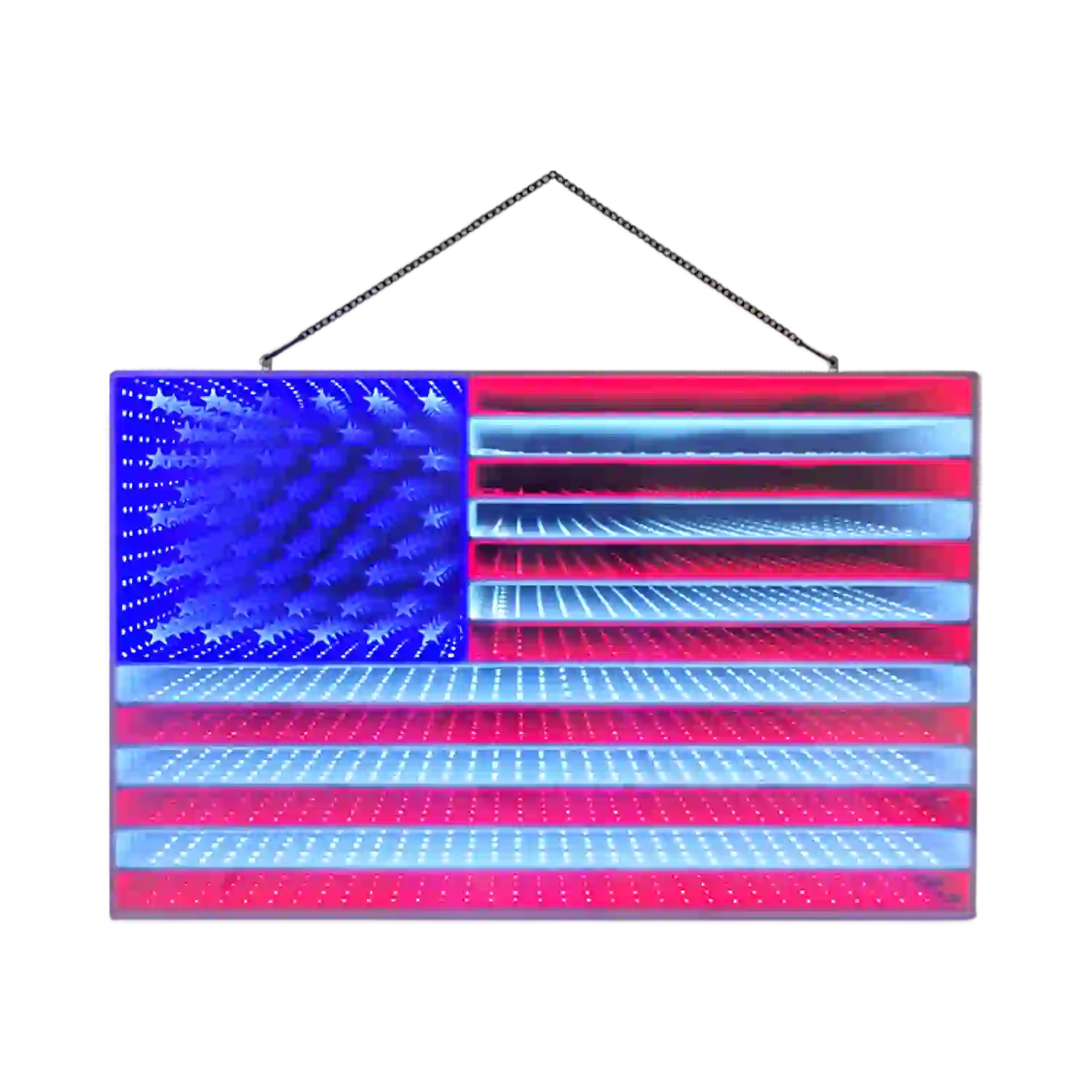 2D Infinity Light US LED Flag Sign for Patriotic Display