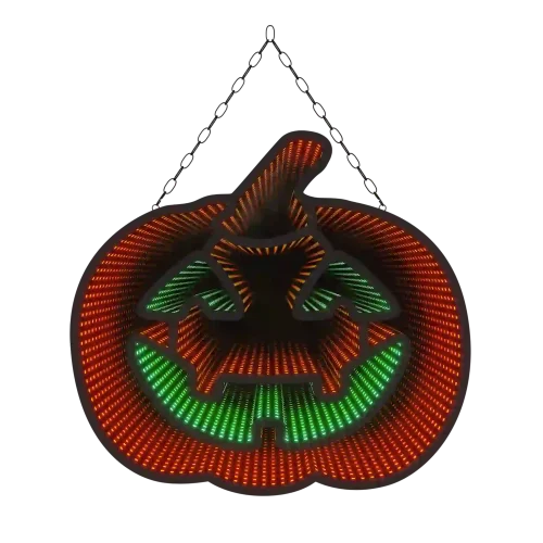2D LED Infinity Mirror for Halloween - Pumpkin