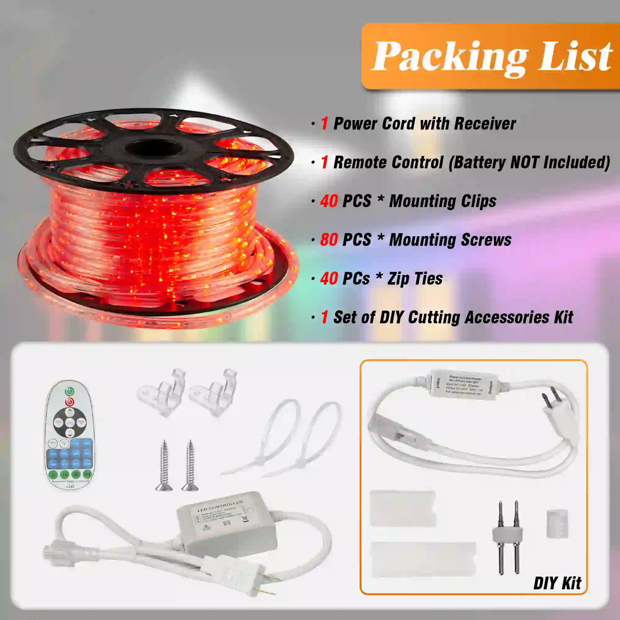 3_8_ Commercial LED Rope Lights with Remote Control
