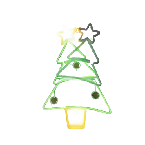 Animated LED Neon Sign - Swinging Christmas Tree-goods Animated LED Neon Sign - Swinging Christmas Tree