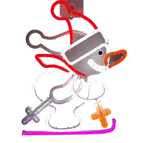 Christmas Animated LED Neon Signs - Skiing Snowman-goods Christmas Animated LED Neon Signs - Skiing Snowman