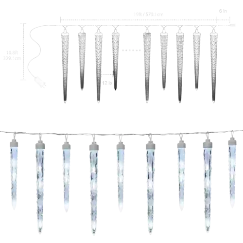 LED Christmas Twinkling Icicle Lights for Outdoor