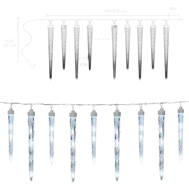 LED Christmas Twinkling Icicle Lights for Outdoor