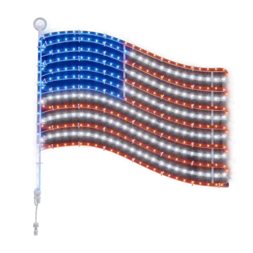 LED Motif Light US Flag Sign for Patriotic Celebration