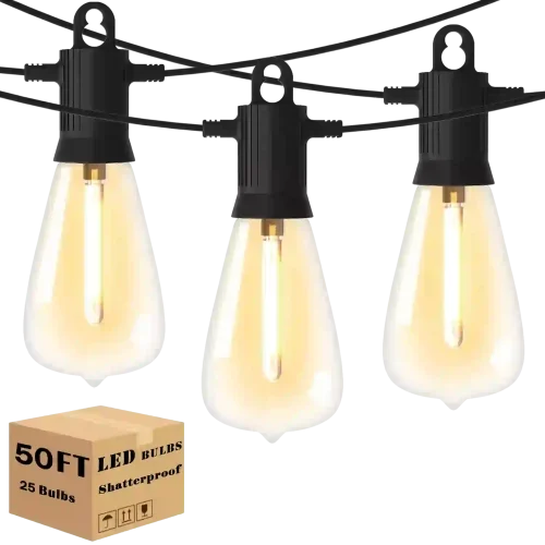 ST38 LED String Patio Lights for Backyard Party Lighting