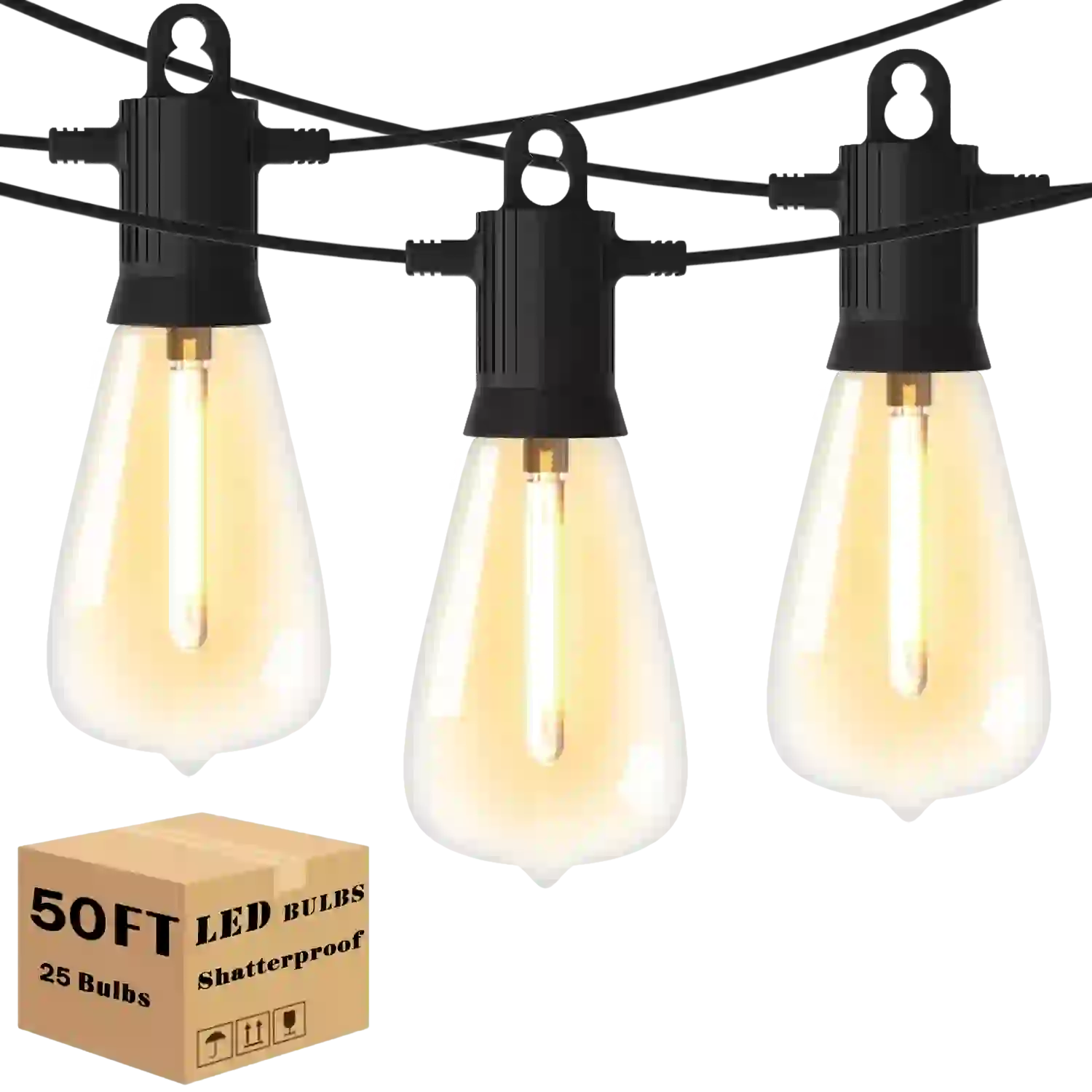 ST38 LED String Patio Lights for Backyard Party Lighting
