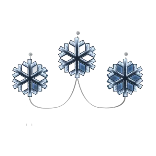 3Pcs Double-Sided Infinity Christmas Snowflake Lights-goods 3Pcs Double-Sided Infinity Christmas Snowflake Lights