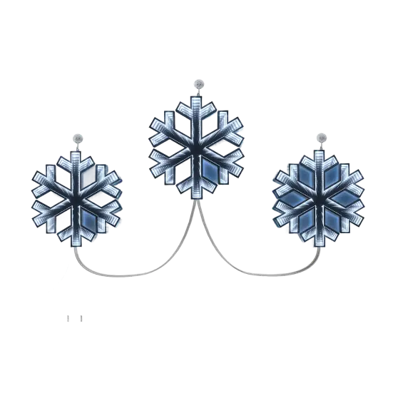 3Pcs Double-Sided Infinity Christmas Snowflake Lights