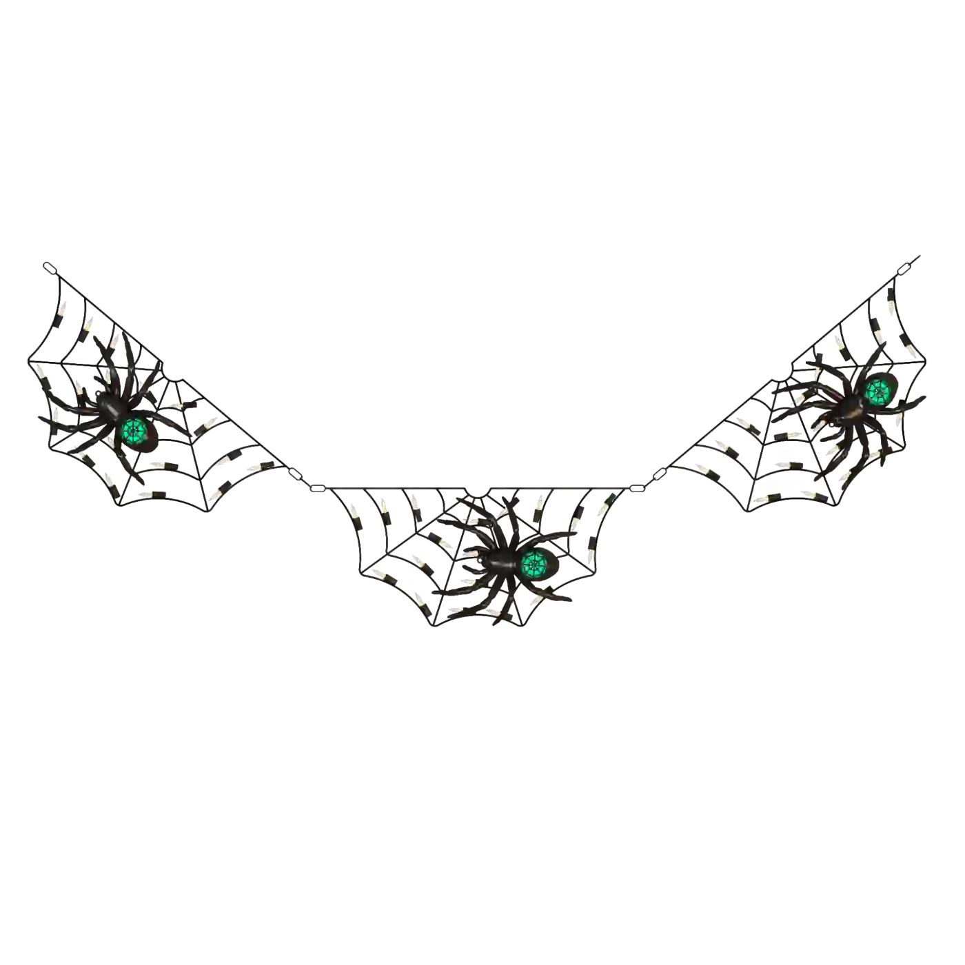 3Pcs LED Spider Web Lights for Halloween Decor