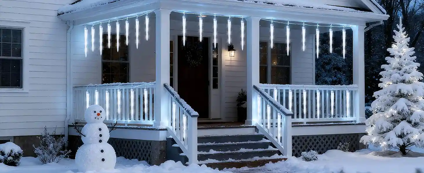 LED Christmas Icicle Twinkling Lights for Outdoor Function