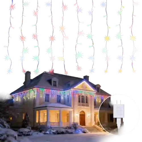 LED Curtain Lights for Christmas Home Indoor Window Decor
