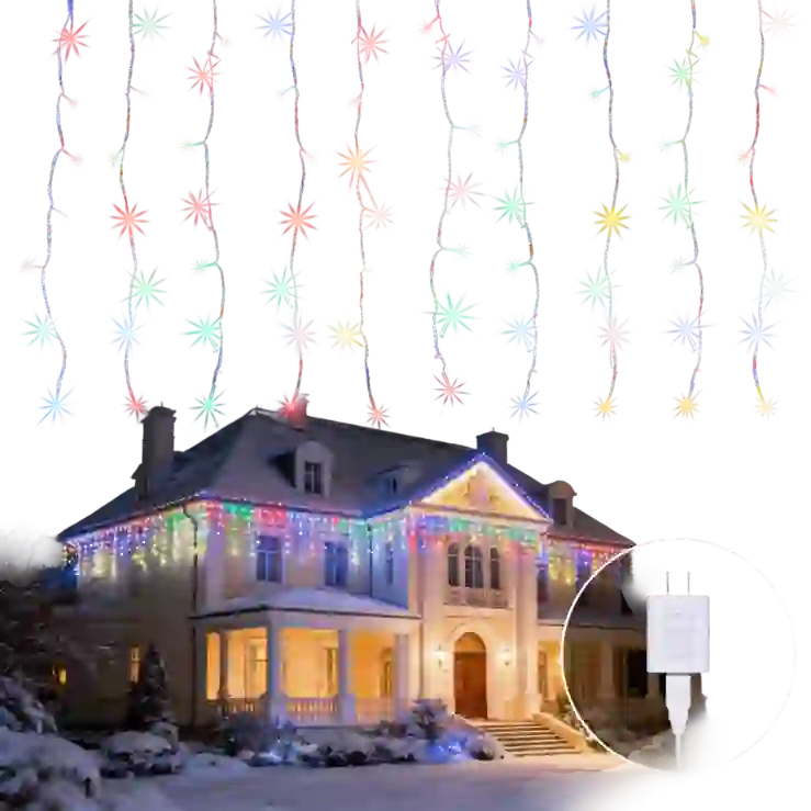 LED Curtain Lights for Christmas Home Indoor Window Decor